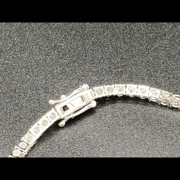 925 Silver Moissanite Tennis Chain Necklace 18” 20” 22” 24” 3mm - Picture 5 of 11